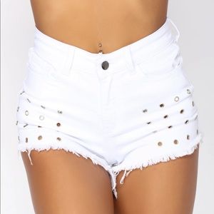 Are You That Somebody Denim Shorts - White